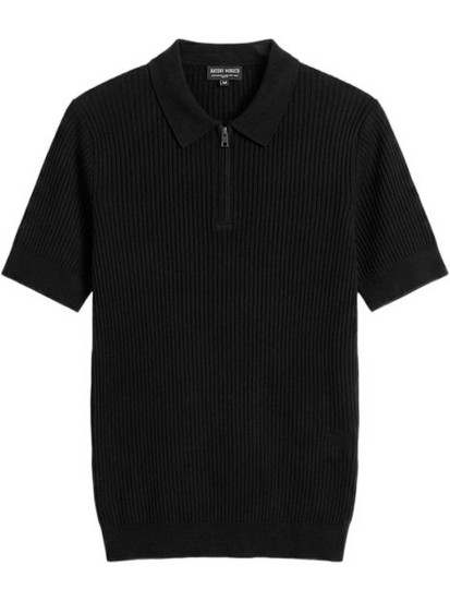 Antony Morato Ανδρική Μπλούζα Polo Κοντομάνικη Μαύρη MMSW01633YA400145