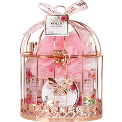 Folia Metal Cage Fresh Bouquet Shower Gel 160ml + Body Milk 160ml + Body Scrub 60ml + Body Cream 100ml + Sponge