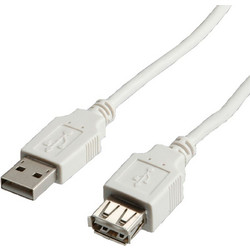 Roline S3111-400 Καλώδιο USB-A Female 2.0 to USB-A Male 0.8m White