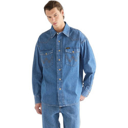 Wrangler Super Jeans Ανδρικό Πουκάμισο Τζιν Γαλάζιο 112386939