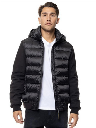 Biston Ανδρικό Μπουφάν Χειμωνιάτικο Puffer Μαύρο 56-201-009