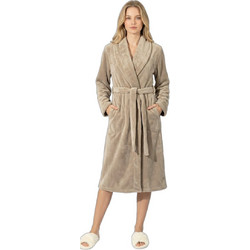 Harmony Γυναικεία Ρόμπα Χειμωνιάτικη Fleece Μπεζ 411708
