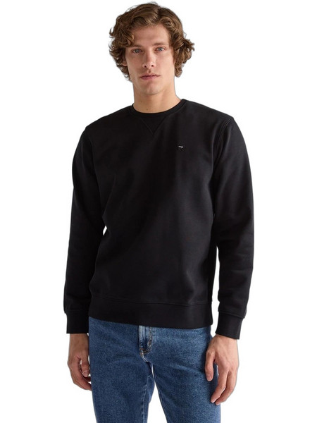 Wrangler Sign Off Crew Ανδρικό Φούτερ Μαύρο 112382356