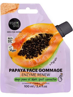 Natura Siberica Organic Shop Enzyme Renew Papaya Peeling Προσώπου για Αποτοξίνωση 100ml