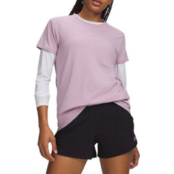 Under Armour Rival Core SS Γυναικείο Αθλητικό T-Shirt Λιλά 1383648-698