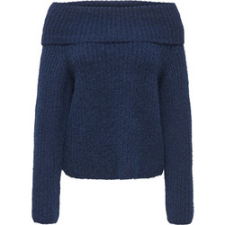 Only Γυναικεία Πλεκτή Μπλούζα Navy Μπλε 15381393