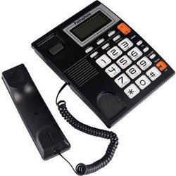 Pashaphone KX-T8200CID Ενσύρματο Τηλέφωνο με Ανοιχτή Ακρόαση για Ηλικιωμένους Μαύρο