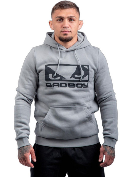 Bad Boy Logo Classic Ανδρικό Φούτερ με Κουκούλα Γκρι BB-000025-GB