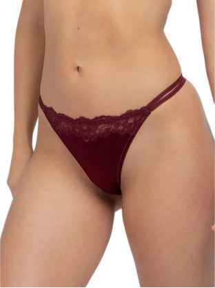 Dorina Γυναικείο Sexy String με Δαντέλα Μπορντό FXST0054MI127-RD0012