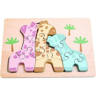Παιδικό Puzzle Doly Toys Ξύλινο Καμηλοπαρδάλεις 12 Κομμάτια