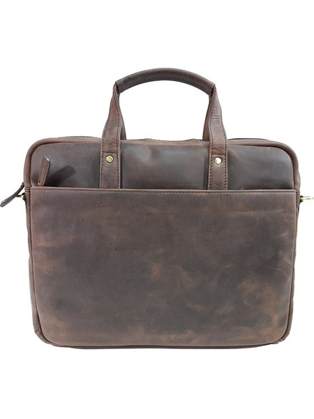DOMLEATHERS DOMLEATHERS CASUAL ΔΕΡΜΑΤΙΝΟΣ ΕΠΑΓΓΕΛΜΑΤΙΚΟΣ ΧΑΡΤΟΦΥΛΑΚΑΣ ΩΜΟΥ DL7030 ΚΑΦΕ