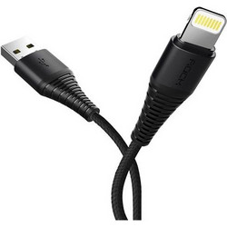 ROCK Καλώδιο Φόρτισης Συγχρονισμού LIGHTNING 1.20μ - ΜΑΥΡΟ