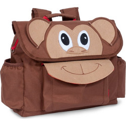 Bixbee Monkey Pack Σχολική Τσάντα Πλάτης Νηπιαγωγείου Καφέ 305005