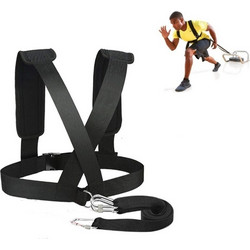 Anti-resistance Training Belt Speed Exercise Tension Belt Weight-bearing Exercise Strap, Style:Upgrade(Black) (OEM)