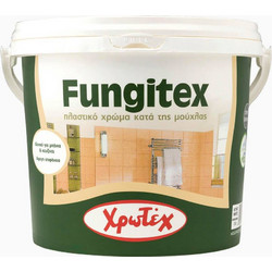 Χρωτέχ Fungitex Πλαστικό Χρώμα Εσωτερικού Χώρου Λευκό 9lt