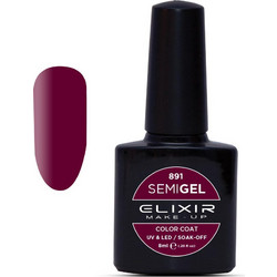 Elixir Semigel 891 Rich Maroon Ημιμόνιμο Βερνίκι Νυχιών 8ml