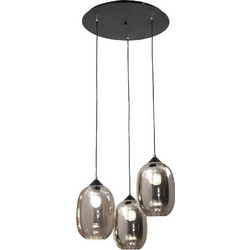 Fabas Luce Infinity Κρεμαστό Φωτιστικό Οροφής Τρίφωτο E27 Μαύρο 3519-47-126