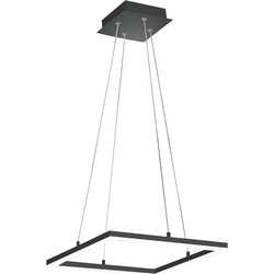 Fabas Luce Κρεμαστό Φωτιστικό Οροφής Μονόφωτο LED με Θερμό Λευκό Φως Μαύρο 3394-40-282