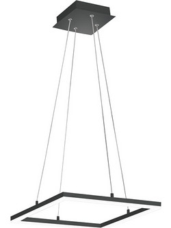 Fabas Luce Κρεμαστό Φωτιστικό Οροφής Μονόφωτο LED με Θερμό Λευκό Φως Μαύρο 3394-40-282