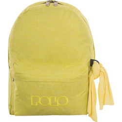 Polo Original Double Scarf Σχολική Τσάντα Πλάτης Γυμνασίου - Λυκείου Κίτρινη 901235-97