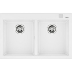Teka Forsquare 2C 790 TG Ένθετος Νεροχύτης Γρανίτη Artic White 79x50cm