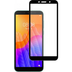 Huawei Y5p - Full Face Tempered Glass Black 9H 5D (Με πλήρη εφαρμογή σε όλα τα σημεία και όχι μόνο στις άκρες.)