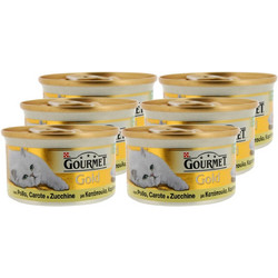 Purina Gourmet Gold Adult Pate with Chicken, Carrot & Zucchini 6x85gr