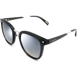 Lanvin SLN769G M77X Γυναικεία Γυαλιά Ηλίου Τετράγωνα Κοκάλινα Μαύρα με Μαύρο Καθρέπτη Φακό