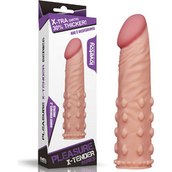 Lovetoy Pleasure X-Tender Sleeve Κάλυμμα Επιμήκυνσης Πέους 18cm Flesh