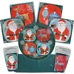 Set patry Christmas for 15 guests (61pcs)