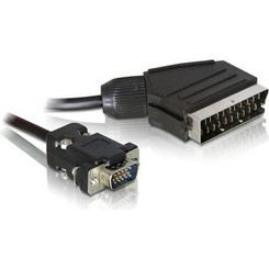Delock Cable Video Scart male (output) to VGA male (input) 2 m (65028)