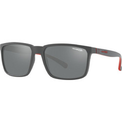 Arnette AN4251 2573/6G Ανδρικά Γυαλιά Ηλίου Τετράγωνα Κοκάλινα Μαύρα Κόκκινα με Μαύρο Καθρέπτη Φακό