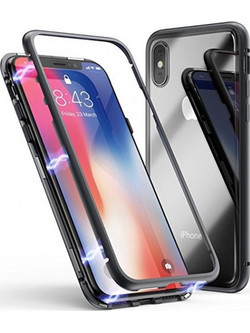 Μαγνητική 360 Full Cover Μεταλλικό Μαύρο (iPhone X / Xs)
