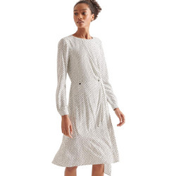 Superdry Midi Καθημερινό Φόρεμα Λευκό W8010768A-5OC