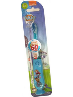 Εκπαιδευτική παιδική οδοντόβουρτσα PAW PATROL για Παιδιά που Αναβοσβήνει για 60 δευτερόλεπτα, 1 Τεμάχιο