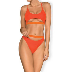 Obsessive Bikini Set Μπουστάκι Ψηλόμεσο Πορτοκαλί D-223253