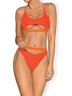 Obsessive Bikini Set Μπουστάκι Ψηλόμεσο Πορτοκαλί D-223253