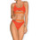 Obsessive Bikini Set Μπουστάκι Ψηλόμεσο Πορτοκαλί D-223253