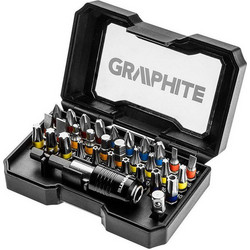 GRAPHITE 56H608-Μύτες με αντάπτορα σετ 32τμχ