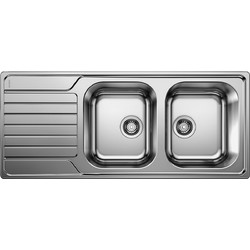 Blanco Dinas 8 S Ένθετος Νεροχύτης Inox Αντιστρεφόμενος Σατινέ 116x50cm