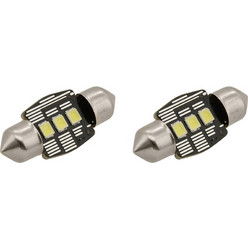 Λάμπες LED λευκό φως Can Bus 12V 3W 11x32mm SV8.5 2τμχ