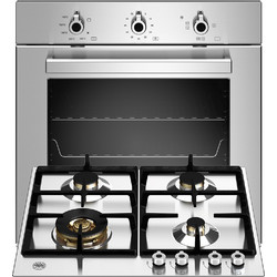 Bertazzoni Φούρνος Ηλεκτρικός Άνω Πάγκου 57lt 59.5cm F60 5 PRO G K X με Εστίες Αερίου P60 4L PRO X