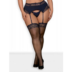 Obsessive Plus Size Drimera Stockings Blue
