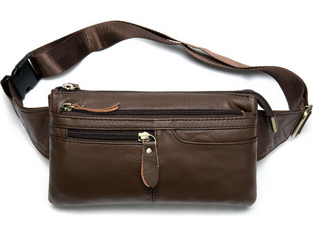 Cardinal Τσαντάκι Μέσης Δερμάτινο Καφέ 8943