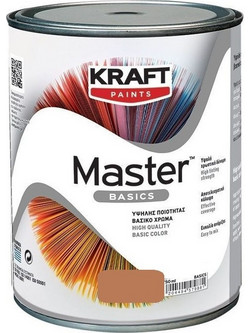 Kraft Paints Master Basics Πλαστικό Χρώμα Εσωτερικού Χώρου Καφέ 0.75lt
