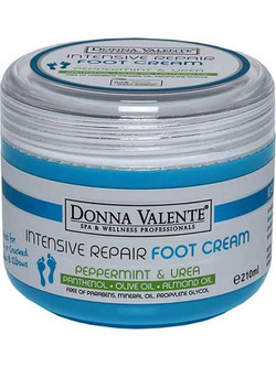 Donna Valente Menthol Urea Ενυδατική Κρέμα Ποδιών 210ml