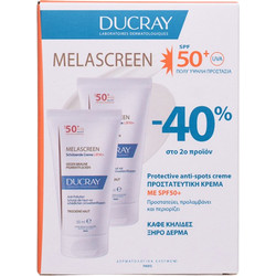 Ducray Melascreen UV Rich Dry Touch Αντηλιακή Κρέμα Προσώπου Κατά των Πανάδων SPF50 2x40ml