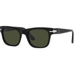 Persol PO3269S 95/31 Γυναικεία Γυαλιά Ηλίου Τετράγωνα Κοκάλινα Μαύρα με Πράσινο Polarized Καθρέπτη Φακό