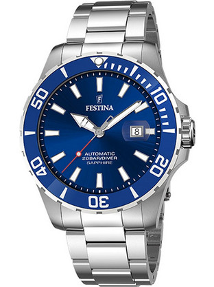 Festina Ανδρικό Ρολόι Αυτόματο με Ασημί Μεταλλικό Μπρασελέ F20531/3