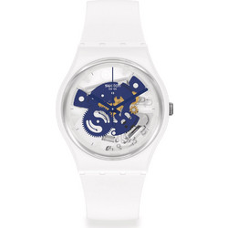 Swatch Γυναικείο Ρολόι με Λευκό Καουτσούκ Λουράκι SO31W103